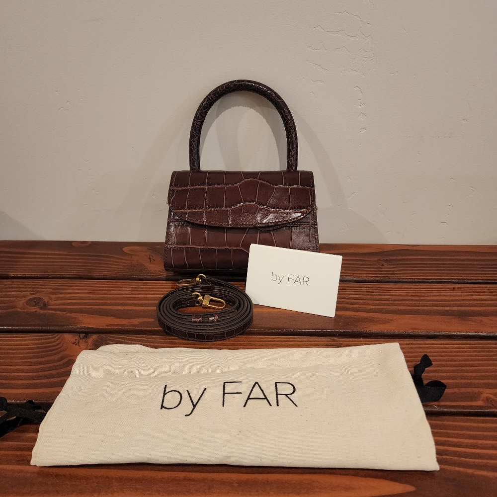 By Far Nutella Croc-embossed Mini bag